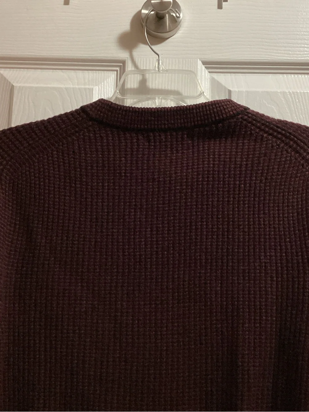 Banana Republic Men’s Waffle Knit Crewneck Sweater - Dark Burgundy